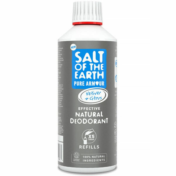 SALT OF THE EARTH Přírodní minerální deodorant Pure Amour Vetiver & Citrus pro muže náhradní náplň 500 ml porovnat ceny