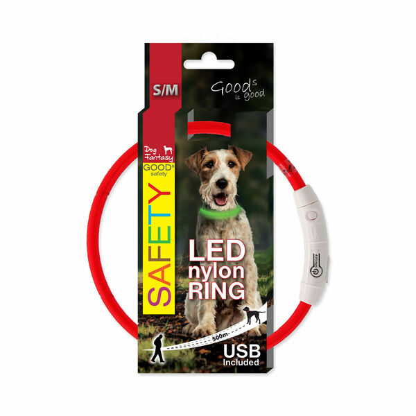 Dog Fantasy Obojek nylon červený 45 cm porovnat ceny