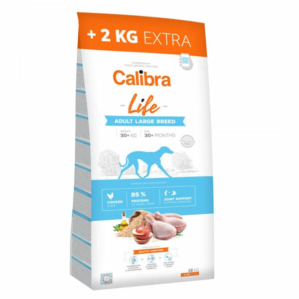 CALIBRA Life Adult Large Breed Chicken granule pro psy 12+2 kg porovnat ceny