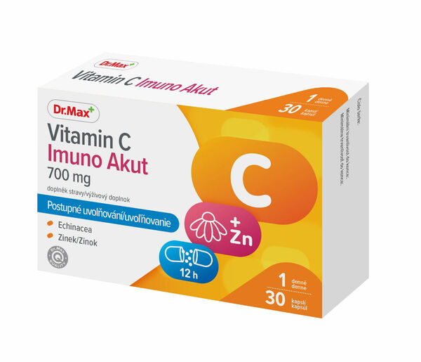 Dr.Max Vitamin C Imuno Akut 700 mg 30 kapslí porovnat ceny