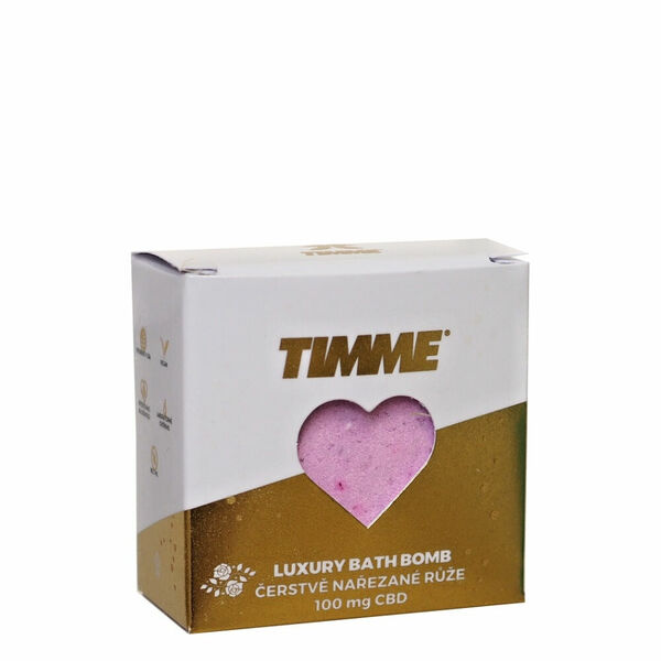 TIMME CBD Růže koupelová bomba srdce 100 g porovnat ceny
