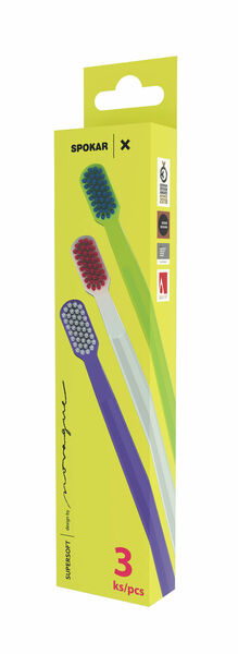 Spokar  Zubní kartáček 3429 X supersoft, 3pack porovnat ceny