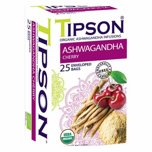 TIPSON Ashwagandha Cherry  bylinný čaj BIO 25 sáčků porovnat ceny