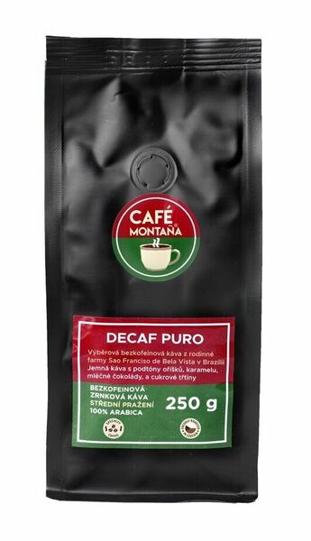 Café Montana Decaf Puro bezkofeinová zrnková káva 250 g porovnat ceny