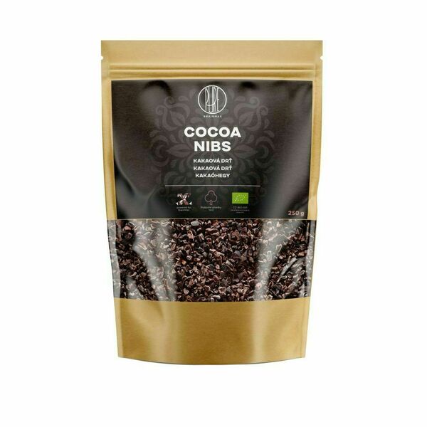 BrainMax Pure Drcené kakaové boby nepražené RAW BIO 250 g porovnat ceny