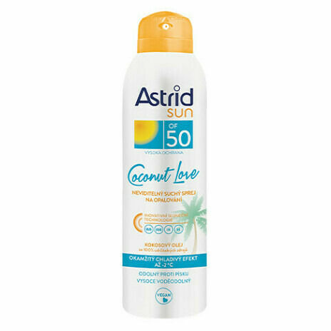 ASTRID Neviditelný suchý sprej na opalování OF 50 Coconut Love 150 ml porovnat ceny