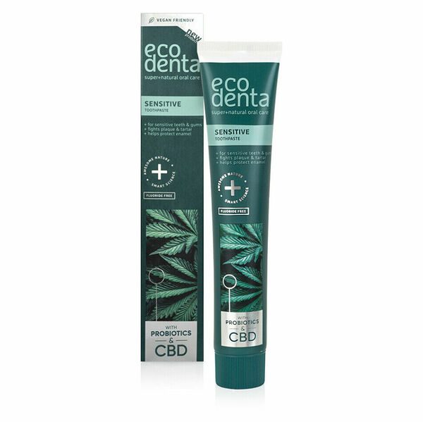 ECODENTA  pro citlivé zuby s CBD a probiotiky zubní pasta 75 ml porovnat ceny
