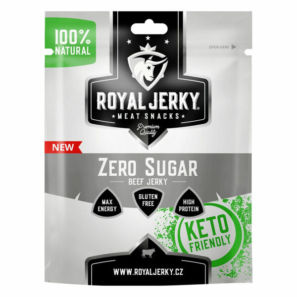 ROYAL JERKY BEEF SUGAR FREE Sušené maso 22 g porovnat ceny