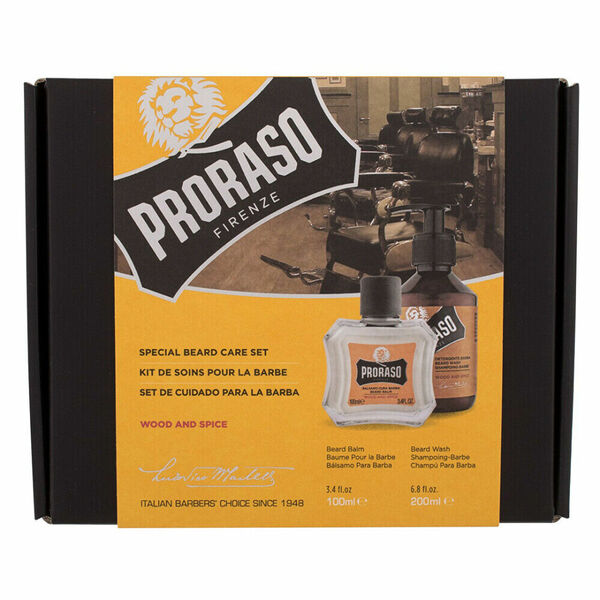 PRORASO Wood & Spice Šampon na vousy 200 ml + balzám na vousy 100 ml Dárkové balení porovnat ceny