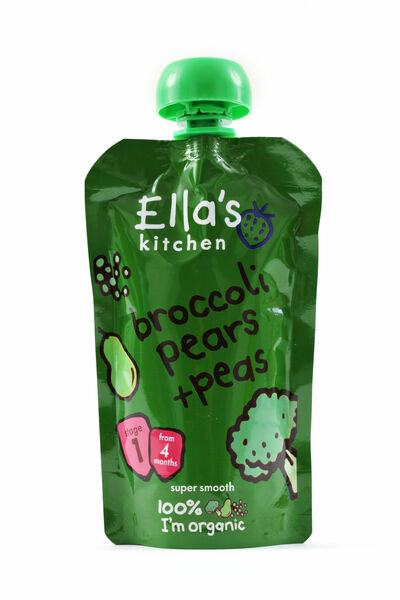Ellas Kitchen BIO Zeleninové pyré brokolice, hruška a hrášek kapsička 120 g porovnat ceny