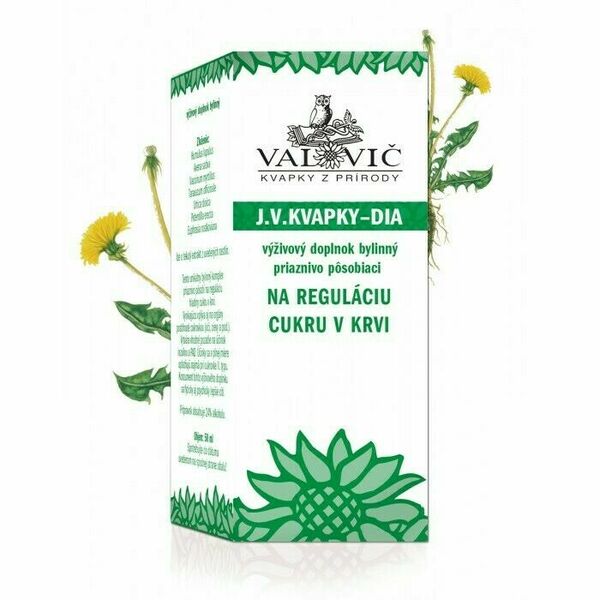VALOVIČ J.V. KVAPKY - DIA na reguláciu cukru v krvi 50 ml porovnat ceny