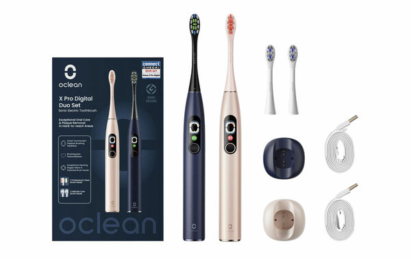 Oclean X Pro Digital Duo Set Gold&Blue sonické kartáčky 2 ks porovnat ceny