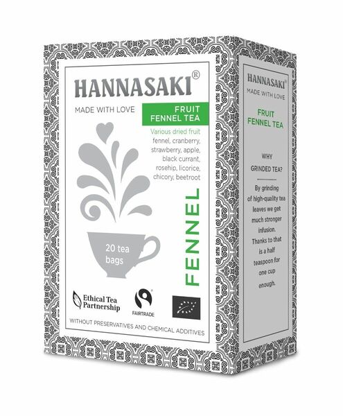 Hannasaki Fruit Fennel Tea BIO porcovaný čaj 20 sáčků porovnat ceny