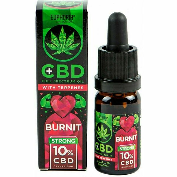 Euphoria CBD olej 10% s terpeny BURNIT 10ml porovnat ceny