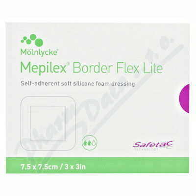 MEPILEX BORDER FLEX LITE samolepící pěnové krytí 7,5X7,5 CM, 5 KS porovnat ceny