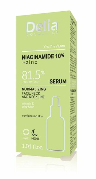 Delia Niacinamide 10% + Zinc Sérum na obličej, krk a dekolt 30 ml porovnat ceny