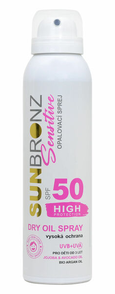 Vivaco Sun bronz suchý opalovací olej Sensitive SPF50 sprej 90 ml porovnat ceny