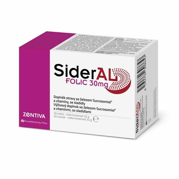 SIDERAL Folic 30 mg 20 sáčků porovnat ceny