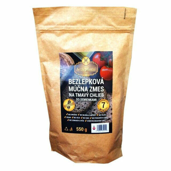 NEJTELO Bezlepková moučná směs na tmavý chléb 550 g porovnat ceny