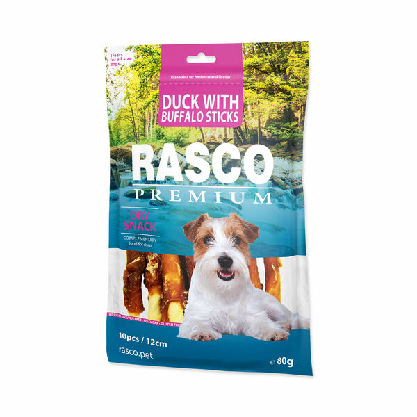 Rasco Premium Bůvolí tyčinky obalené kachním 80 g porovnat ceny