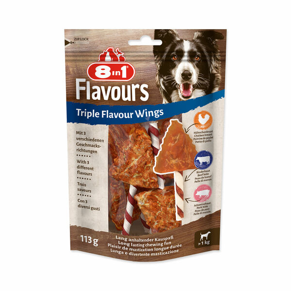 8in1 Pochoutka Triple Flavour křidýlko žvýkací 6 ks porovnat ceny