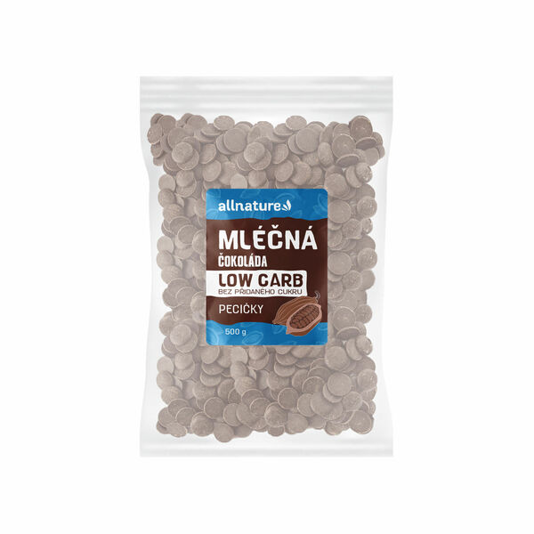 Allnature LOW CARB Čokoláda mléčná pecičky 500g porovnat ceny