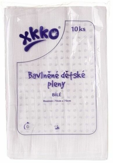 XKKO Classic bavlněné pleny bílé 70x70cm 10ks porovnat ceny
