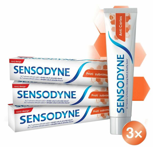 Sensodyne Trio zubní pasta proti zubnímu kazu 75ml 3ks porovnat ceny