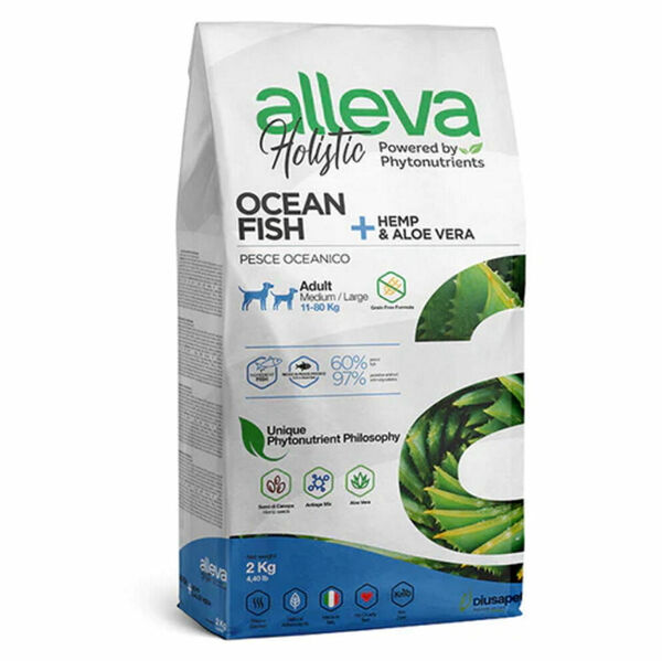 ALLEVA Holistic Adult Medium/Maxi Ocean Fish granule pro psy 2 kg porovnat ceny