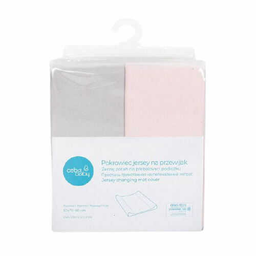 CEBA Potah na přebalovací podložku 50 x 70-80cm Light Grey+Pink 2ks porovnat ceny