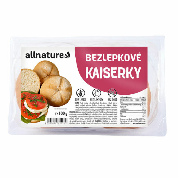 ALLNATURE Bezlepkové kaiserky 100 g porovnat ceny