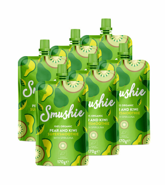 SALVEST Smushie BIO Ovocné smoothie s hruškou, kiwi a spirulinou 6x170 g porovnat ceny