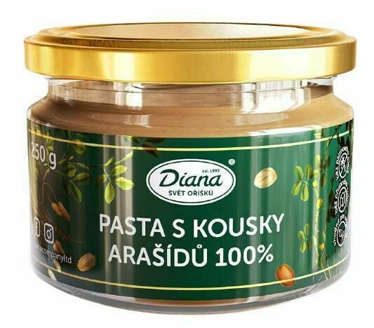 Diana Company Pasta s kousky arašídů 100% 250g porovnat ceny