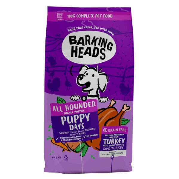 BARKING HEADS All Hounder Puppy Days Turkey granule pro štěňata 6 kg porovnat ceny