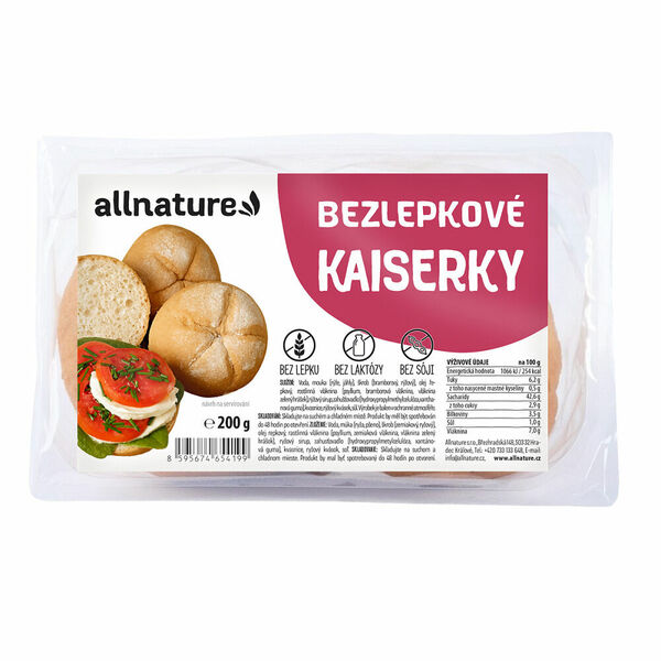 ALLNATURE Bezlepkové kaiserky 200 g porovnat ceny