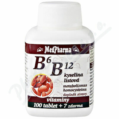 MedPharma B6 B12+kyselina listová 107 tablet porovnat ceny