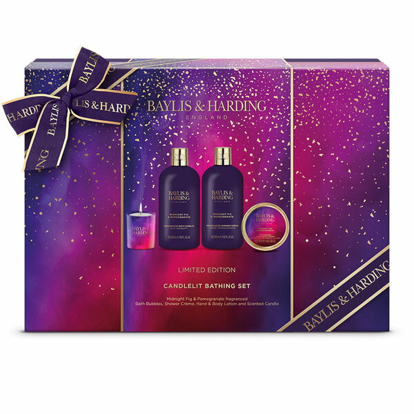 Baylis & Harding Sada péče o tělo se svíčkou Fík & Granátové jablko 4 ks porovnat ceny