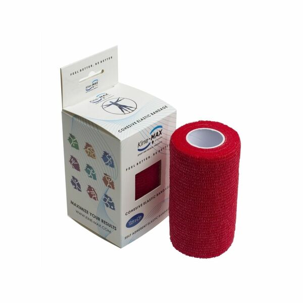 KineMAX Cohesive 10 cm x 4,5 m elastické samofixační obinadlo 1 ks červené porovnat ceny