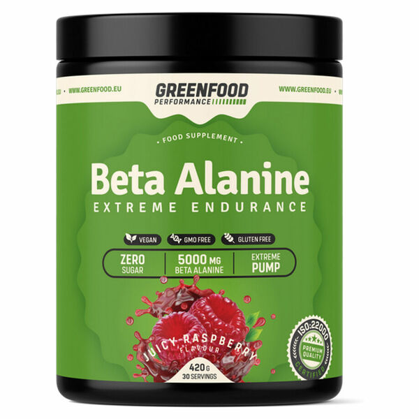 GREENFOOD NUTRITION Performance beta alanin šťavnatá malina 420 g porovnat ceny