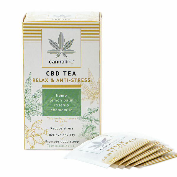 Cannaline CBD Tea Relaxační a antistresový konopný čaj porcovaný 30g porovnat ceny
