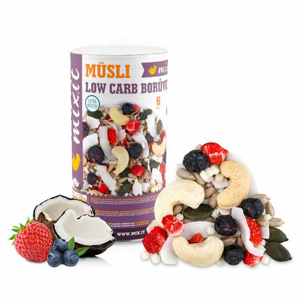 MIXIT Müsli low carb borůvka 400 g porovnat ceny