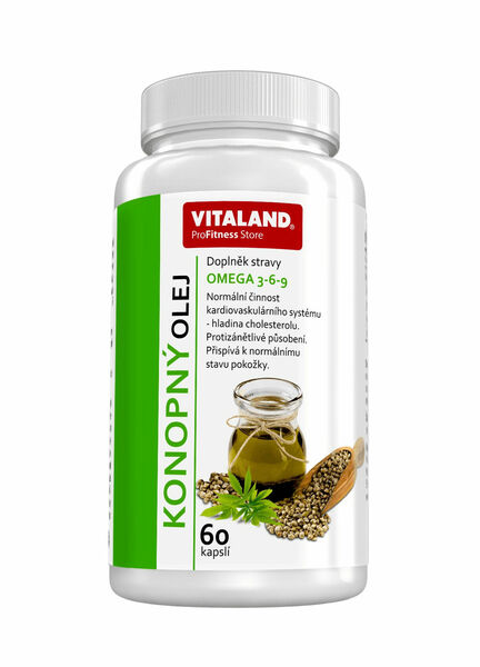 VITALAND Konopný olej 1000mg 60 kapslí porovnat ceny
