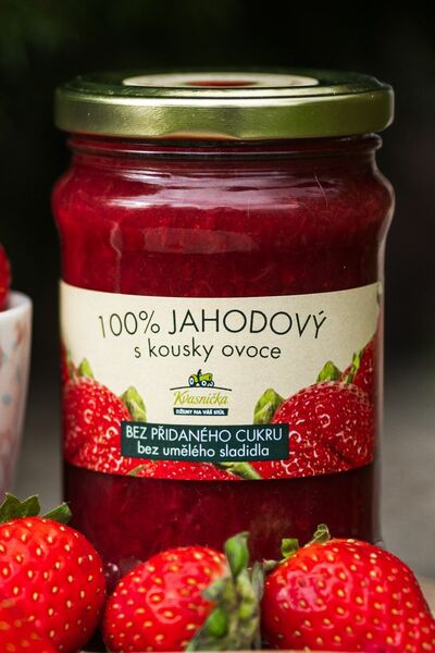 Kvasnička 100% jahodový s kousky ovoce 275g porovnat ceny