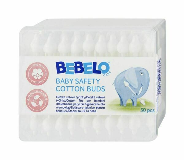 BEBELO Baby Cotton Buds vatové tyčinky 50 ks porovnat ceny
