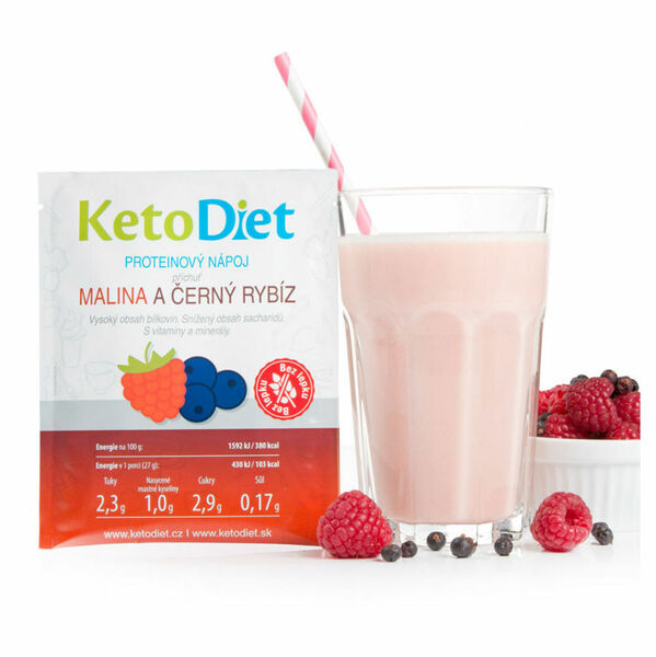KETODIET Proteinový nápoj s příchutí malina a černý rybíz 7 porcí porovnat ceny