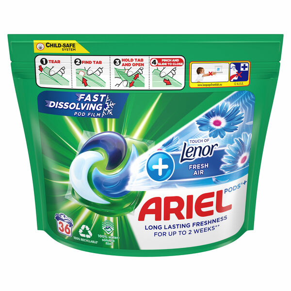 Ariel All-in-1 Pods Fresh Air tekutý prací prostředek 36 kapslí porovnat ceny