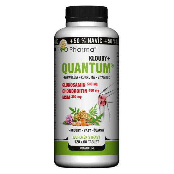 BIO PHARMA Quantum Klouby+ 6 složek 120+60 tobolek porovnat ceny