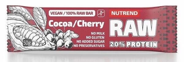 Nutrend  RAW PROTEIN BAR, 50 g, kakao+třešeň porovnat ceny