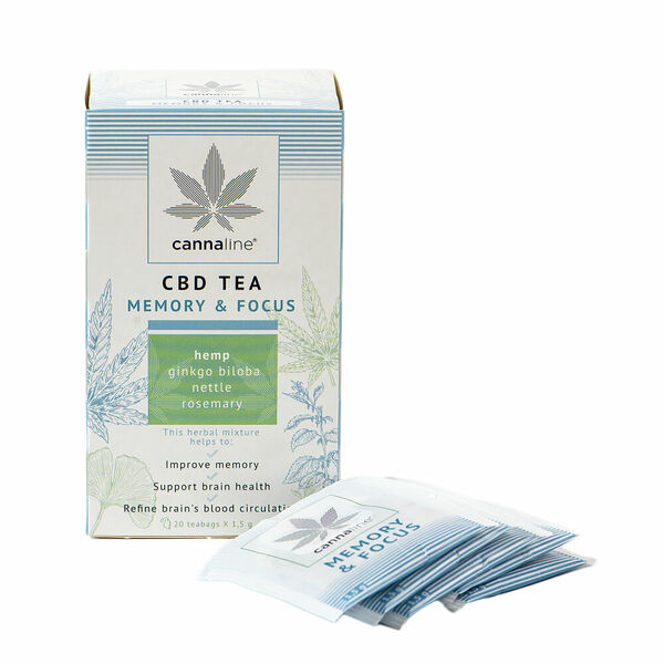 Cannaline CBD Tea Na zlepšení paměti a soustředění konopný čaj porcovaný 30g porovnat ceny