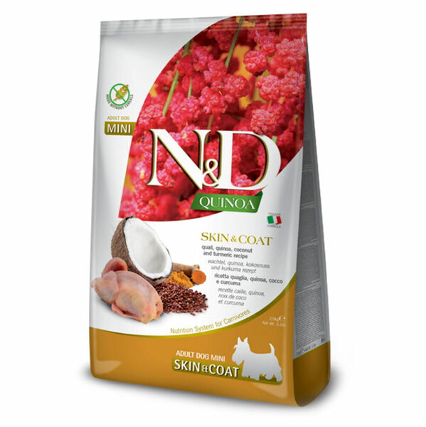 N&D Quinoa Skin & Coat Quail & Coconut Mini pro malá plemena psů 2,5 kg porovnat ceny